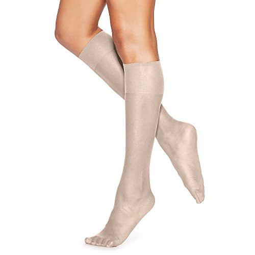 Silk Reflections Sheer Toe Knee Highs 2-Pack