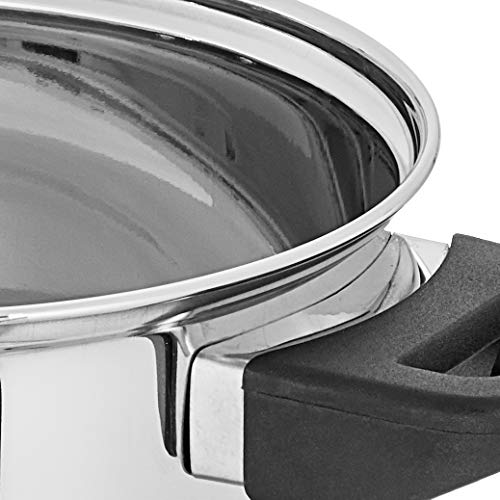 Image of Amazon Brand - Solimo Stainless Steel Dutch Oven with Glass Lid | Induction Base | Biryani /Rice Pot, Stew Pot | 18cm, 2000 ml | Silver