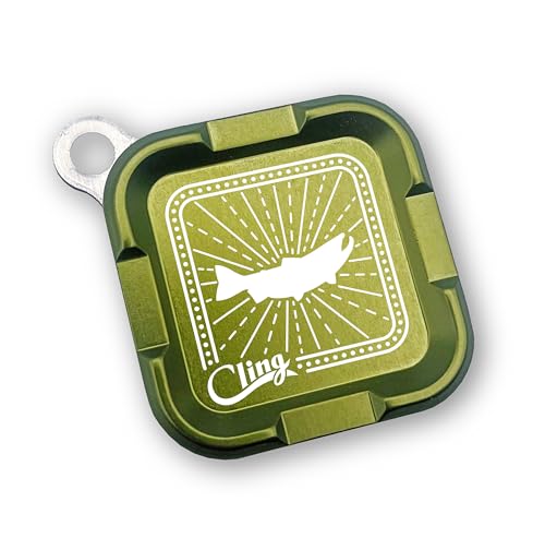 Cling Fishing Products Mag Grab® Mini – Compact Magnetic Fly Holder/Fly Patch & Organizer for Fly Fishing Vest, hat, Waders and Fishing Packs (Center of Attention, Deep Green)