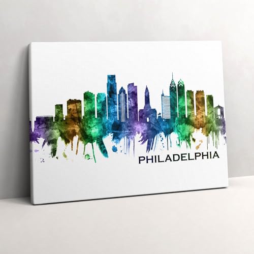 Tableau photo sur toile 80x60cm de Philadelphie pour décoration murale