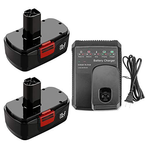 Cheapest 🛒 2 Packs 3.6Ah Ni-Mh 19.2V Diehard C3 Battery and Charger Compatible with Craftsman 19.2 Volt Battery Lithium-ion Ni-Mh&Ni-Cd 11375 11376 130279005 1323903 315.115410 315.11485 Flash Deals - 80% OFF 2 Packs 3.6Ah Ni-Mh 19.2V Diehard C3 Battery and Charger Compatible with Craftsman 19.2 Volt Battery Lithium-ion Ni-Mh&Ni-Cd 11375 11376 130279005 1323903 315.115410 315.11485