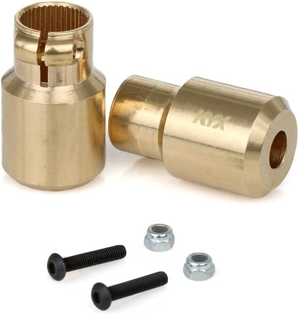 KYX Racing Brass Straight Axle Rear Lock-Out Adapter for 1/10 Rc Crawler SCX10 II