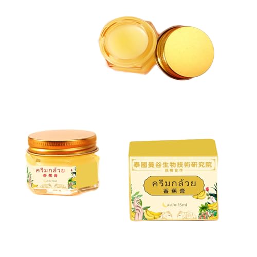 1 caja de 15ml de aceite de plátano natural antisecado crema para pies y grietas para el talón reparación de grietas ungüento para el cuidado