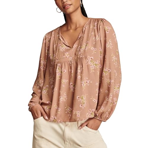 Haut Paysanne Imprimé Floral Lucky Brand Blouse Ample Idéale Contre La Chaleur