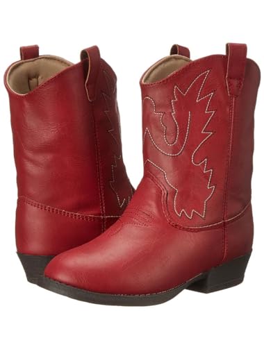 Baby Deer Kids Pointed Toe Western Boot Red 8