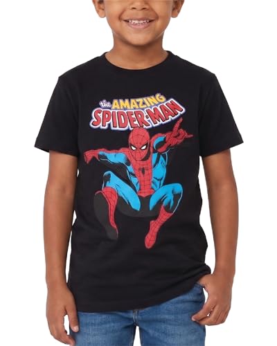 Marvel Boys Shirts Spiderman Avengers Hulk Iron Man Graphic Tees for Boys