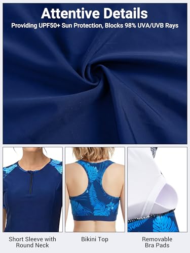 Maillot de bain séchage rapide et anti-UV Owntop ensemble 3 pièces femme