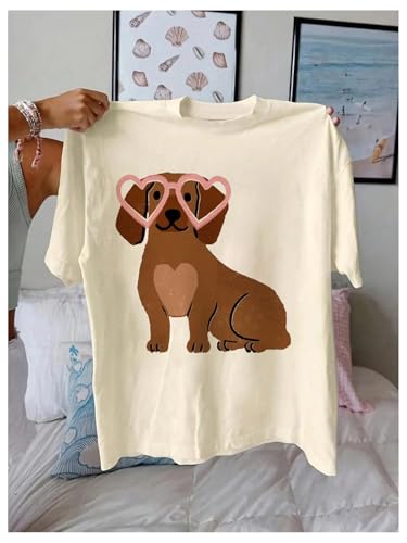 Image of RoseSeek Women's Hawaiian Shirts Tropical Graphic Tees Crewneck Short Sleeve Vacation Summer T Shirt