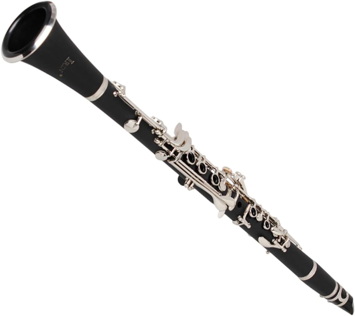 Bakelite Clarinet for Beginners B Clarinet Instrument with Metal Keys Easy Maintenance Temperature Resistant for Learning and Graded Exams Black