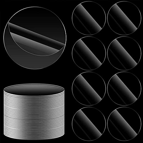 50 Stück klarer Kreis Acryl 0,04 Zoll dick runde Acrylscheiben runde Acrylplatte für Bilderrahmen Malerei DIY Handwerk (7,6 x 0,1 cm) Cover