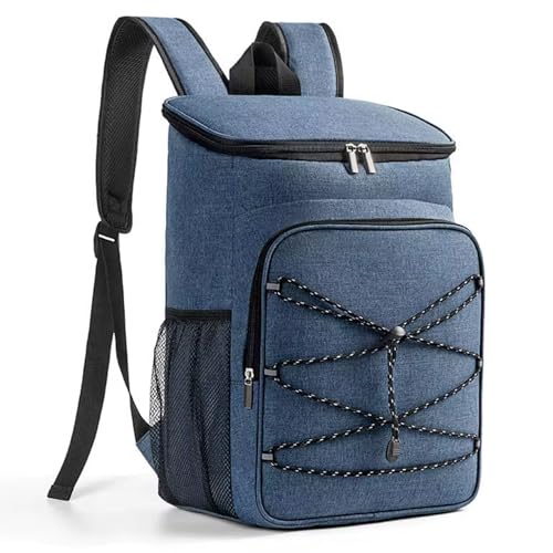 Mochila Térmica Cooler 22L Isolamento de Alta Eficiência Impermeável Funcional Ergonômica Ideal para Gelo Bebidas Lanches Passeios ao Ar Livre Garante Conforto Durabilidade e Fácil Limpeza (AZUL)