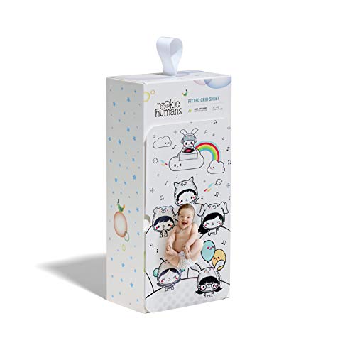 Rookie Humans 100% Organic Cotton Sateen Fitted Crib Sheet: Party In My Crib, Modern Nursery, Use As A Photo Background For Your Baby Pictures. Standard Crib Size (52 X 28 Inches) #TOP3
