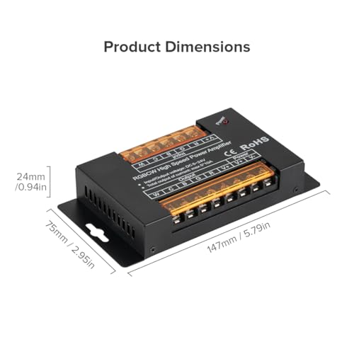 Image of BTF-LIGHTING CCT RGB RGBW RGBCCT 5 Channel High Speed Signal Amplifier Controller Work with 3PIN 4PIN 5PIN 6PIN DC12V /DC24V Max 10A 5050SMD LED Strip Suitable for Long Distance Light Projects