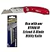 Rapid Edge 1-Pack Double-Length Utility Knife Blades, Straight Edge Utility Blade, 5 Blade Refills