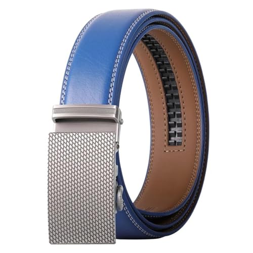 Ceintures en cuir véritable pour hommes avec boucle automatique noire