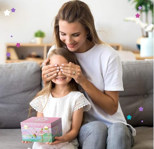 Jewelkeeper Ballerina Jewelry Box Music Box for Girls with Swan Lake Tune - Pink Jewelry Chest for Kids with Twirling Doll and Keepsake Storage