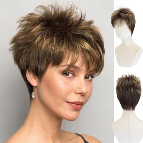 WIGYY Short Pixie Cut Wig for Women – Natural Layered
