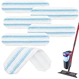 6 PiezasRecambio Fregona Mopa Plana Kit, Potencia de Microfibra, Eliminación de Suciedad persistente, Fácil fijación al Bastidor, Lavable a máquina, Mopa Duradera, para Todos los Suelos Duros