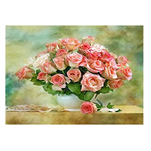 Broderie diamant fleurs pivoine pour salon kit point de croix diamant décoration murale maison