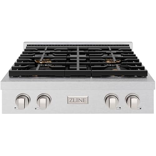 ZLINE 30 in. Paramount Gas Rangetop with 4 Burner DuoPro™ Cooktop in Satin Stainless Steel (PSRTS-30)