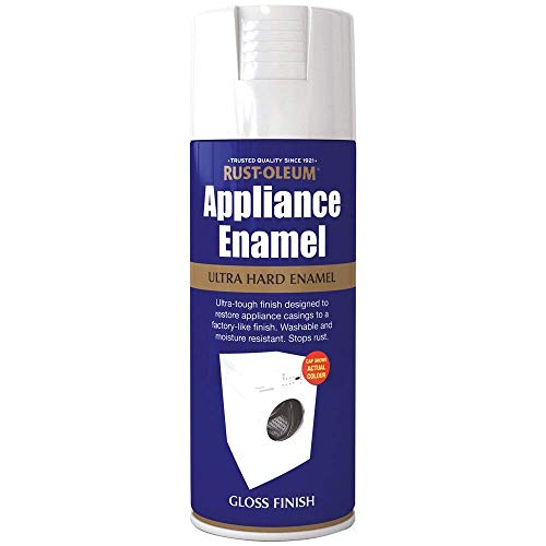 Rust-Oleum Appliance Enamel Spray Paint Aerosol, Gloss White 400ml