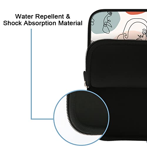 Lapac Laptop Sleeve Bag 13-14 Inch Abstract Faces Sketch, Water Repellent Neoprene Light Weight Computer Skin Bag, Colorful Notebook Carrying Case Cover Bag For 13/14.2 Inch Macbook Pro,Macbook Air #TOP2