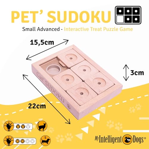 My Intelligent Dogs Interaktives Hundespielzeug Intelligenz, Hundepuzzle - Intelligenzspielzeug für Hunde Mentalen Auslastung - Interaktives Spielzeug Hund, Denkspiele für Hunde Sudoku S Advanced