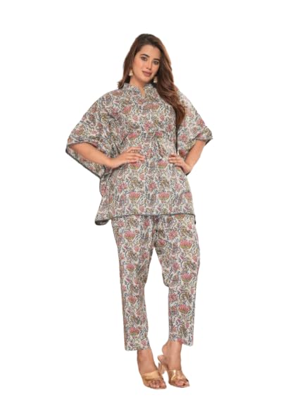 Women's Cotton Printed Kaftan Co-Ord Set-picture-55