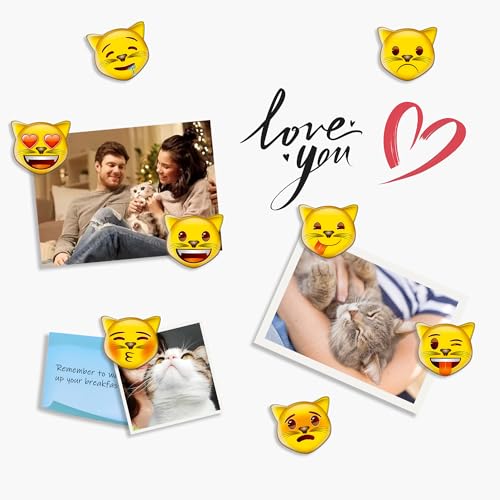 Imanes decorativos gato emoji set 16 piezas miniatura 5