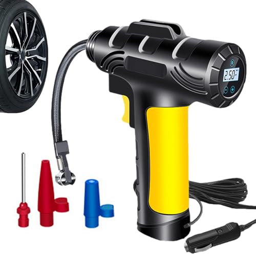 Inflador de neumáticos portátil para coche, herramientas automotrices de inflado con pantalla de presión, inflador de neumáticos portátil, para vehículo, motocicleta, bicicleta, pelota, bicicleta
