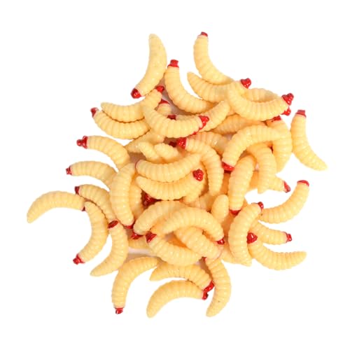 Worms for Fishing Soft Lures 100Pack Simulation Earthworm Fake Worm Soft Fishing Lures, Soft Plastic Worms Lures