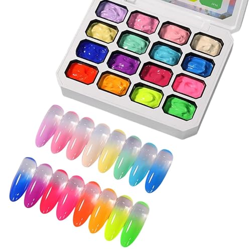 Esmalte de uñas en gel de 16 colores para manicura de salón de belleza, para el hogar, uso diario, salón, boda, vacaciones, regalo, principiante, mujer