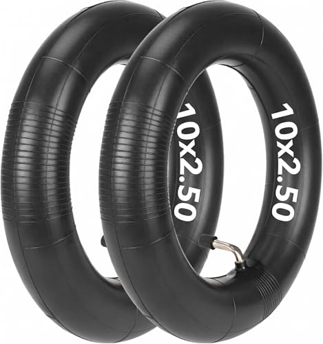 aibiku 10 inch 10x2.50 Inner Tube with 90° Valve, 2mm Ultra Thick Heavy-Duty Tubes for Segway Ninebot G30 Max/G30P/G30LP, Emove Cruiser, VSETT 10+, Apollo Explore, Fits 10x2.50 10x2.75 10x3.0 Tire