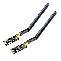 Hailege 2pcs NRF24L01 + PA + LNA Wireless Transceiver RF Transceiver Modul mit SMA Antenne 2.4G 1100m kompatibel