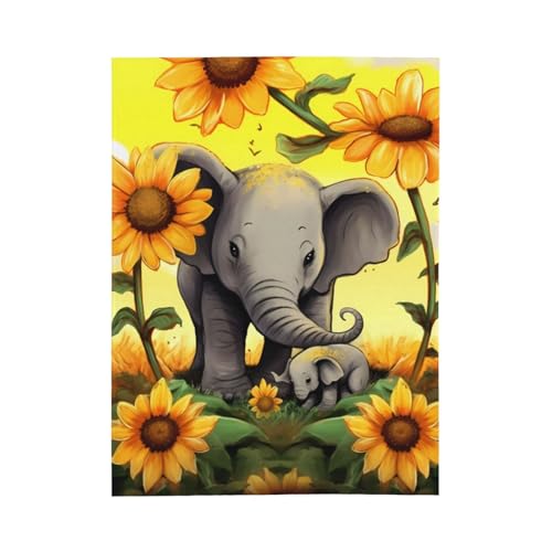 Couverture polaire douce éléphant, le cadeau de naissance idéal - 3