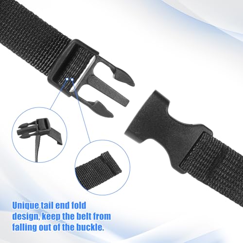 YBEATY 4PCS Utility Straps with Buckle Luggage Strap 40\" Long Quick-Release Adjustable Straps Quick Release Backpack Accessory Sleeping Bag Strap Compression for Hiking Travel Outdoor Sports