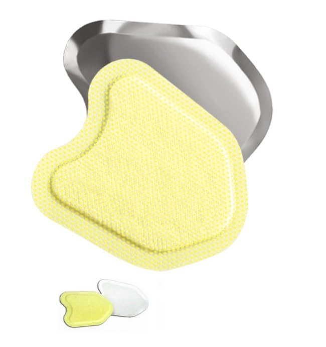 AmeriCan Goods 50/pk Dental Absorbent Pads Small Yellow Saliva Absorbents N-Drys Reflective Pedo Moisture Control