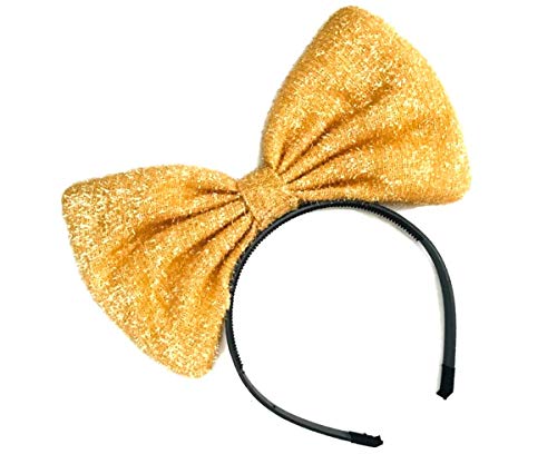 Sparking Center Bow Headband: H2 (Sparking Gold)