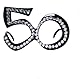 Wxinsheng Geburtstagsbrille,Geburtstag Brille Zum 50,Geburtstagszubehör,Geburtstag Mit Rahmen Aus Strasssteinen Einzigartige Brille,Modische Brille,Unisex für Party dekorationen Jahrestag