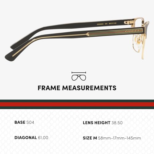 Image of Gucci GG0383O Designer Fashion Eyeglasses Stylish Rectangular Frame Eyewear with Luxury eSHADES Kit - Embrace Sophistication and Elegance