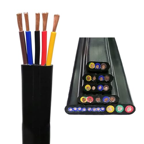Cable plano anti-enredos de 5 hilos 18 AWG para reparar cableados en equipos automáticos tensos