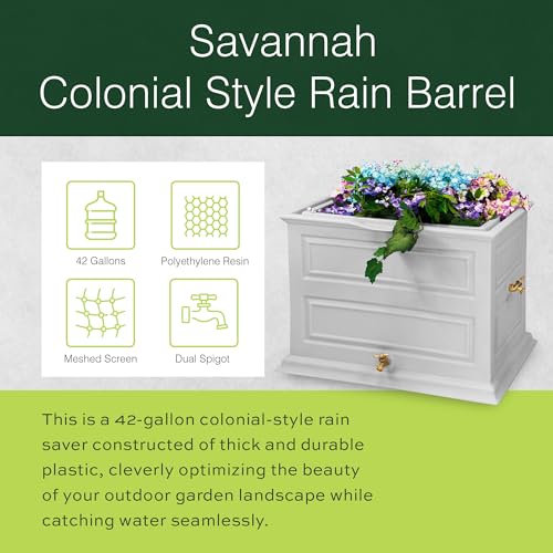 Good Ideas SV-ERS Savannah Elevated Garden Rain Saver Barrel