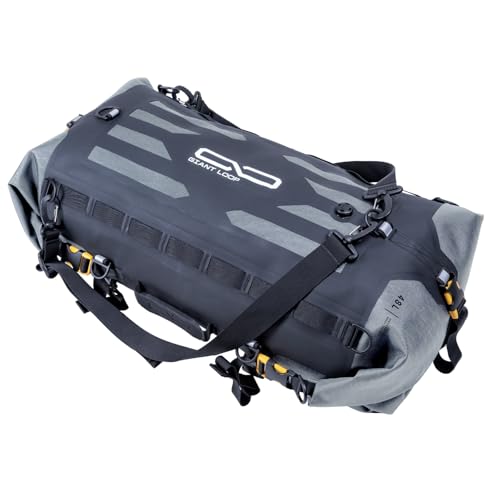Image of Giant Loop Tillamook Dry Bag, Waterproof Motorbike Luggage, Ideal for Fly and Ride Trips, 48-Liters Storage, Fits Any Large Motorcycle, UTVs, ATVs & Overlander (Gray)