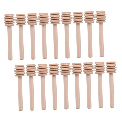 NAMOARLY 8cm Solid Wood Honey Sticks 25 Pack Wooden Honey Mixing Stirrer Ideal for Viscous Substances Perfect for Bakers Pastry Chefs Wedding Favors