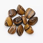 Tumbled Polished Natural Tiger's Eye Stones, Crystals and Healing Stones Quartz Bulk for Wicca, Reiki, Healing Energy, Chakra Stones, Witchcraft Supplies(10Pcs)