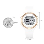 GOLDEN HOUR Waterproof Sport Women's Digital Chronograph Silicone Strap Watch - Image 5