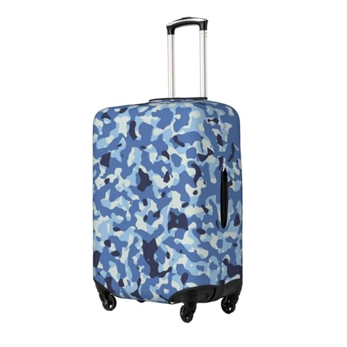 Generic Elastic Travel Luggage Cover,Blue Camouflage Pattern Dust-Proof Anti-Scratch Suitcase Cover Washable Suitcase Protector, X-Large2