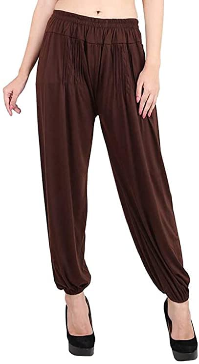 tubination Afgani Women Girls Harem Pant Afgani Salwar Pajama Lower Plain Brown Color (Size XXL)-picture-56