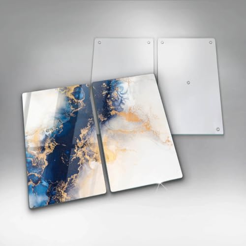 Plaque protection induction 2x30x52cm Wallfluent accessoire cuisson multifonction abstraction