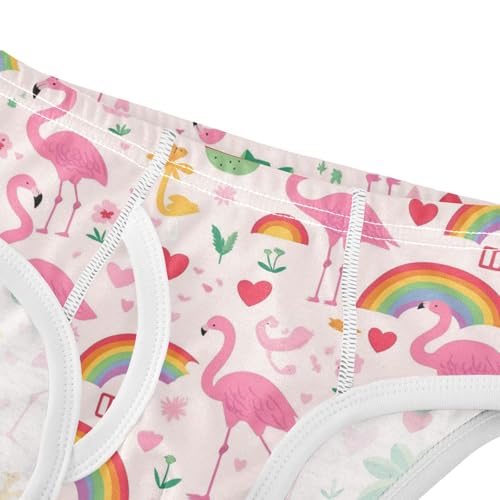 Wusikd Pink Flamingos Boys' Underwear Cotton Rainbows Watermelon Hearts Boys Briefs Soft Toddler Underwear 2T4